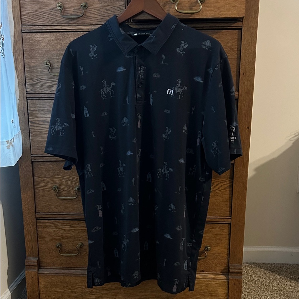 Travis Mathew Black Golf Shirt
Day of the Dead design